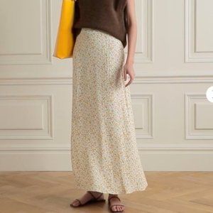 Reformation Vista Skirt in Lima Yellow